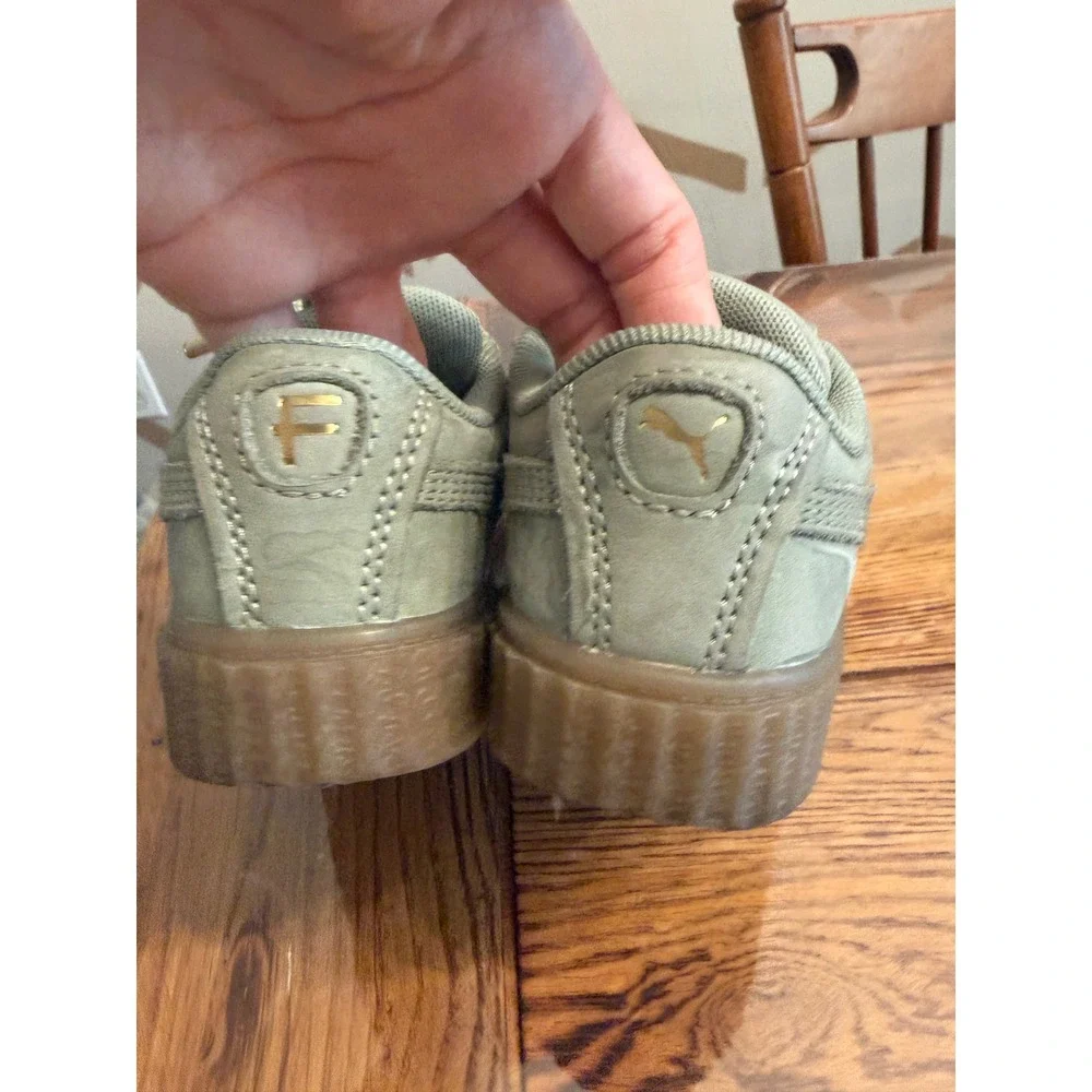 Puma Fenty Creeper Sneakers Kids 9C Green Suede Rihanna 399868-02